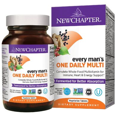 Мультивітаміни для чоловіків New Chapter (Every Man's One Daily Multi) 24 таблетки