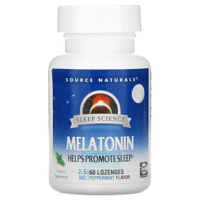 Мелатонин защита сна Source Naturals (Melatonin) со вкусом мяты 2.5 мг 60 леденцов купить в Киеве и Украине