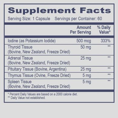 Professional Health Products Thyro Complex with Thyroid Gland (60 capsules)