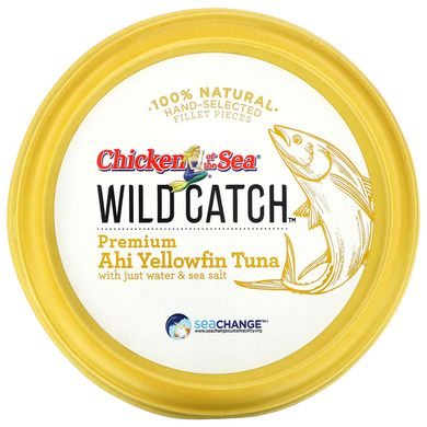 Chicken of the Sea, Wild Catch, желтоперый тунец премиум класса Ахи, 4,5 унции (128 г) купить в Киеве и Украине