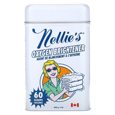 Відбілювач, порошок, Oxygen Brightener, Nellie's All-Natural, 900 г