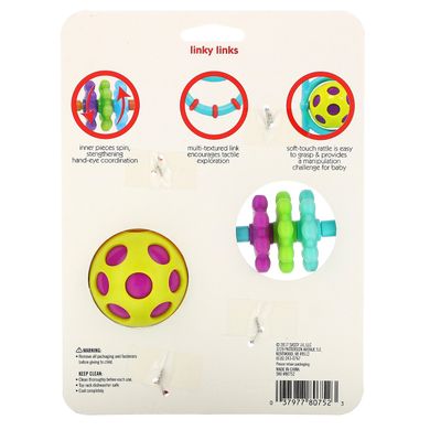 Набір іграшок для дітей, Inspire The Senses, Linky Links, 3+ Months, Sassy, набір з 2 предметів