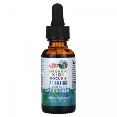 MaryRuth Organics, Herbals, органические жидкие капли для внимания и внимания детей, 1 жидкая унция (30 мл) купить в Киеве и Украине