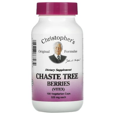 Ягоди прутняка (Вітекс), Christopher's Original Formulas, 525 мг, 100 капсул на рослинній основі