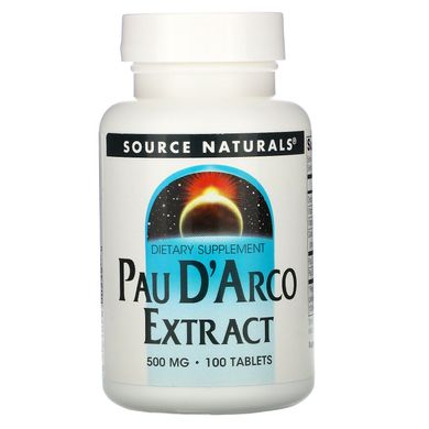 По Д'арко Source Naturals (Pau D'Arco) 500 мг 100 таблеток