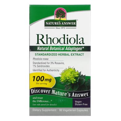 Родіола рожева Nature's Answer (Rhodiola Rosea) 60 капсул