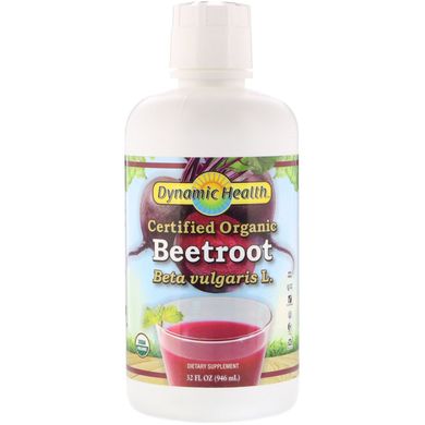 Буряковий сік органік Dynamic Health Laboratories (Beetroot Juice) 946 мл