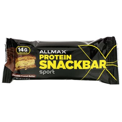 Протеїнові батончики MuscleMaxx (Protein Snackbar Sport) 12 шт. зі смаком шоколадно-арахісового масла
