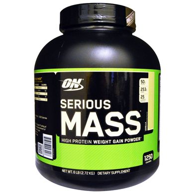 Гейнер Optimum Nutrition (Serious Mass) 2.72 кг зі смаком ванілі