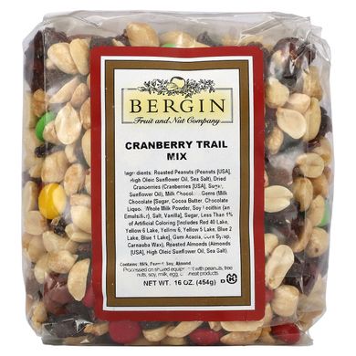 Bergin Fruit and Nut Company, суміш горіхів з журавлиною, 454 г (16 унцій)