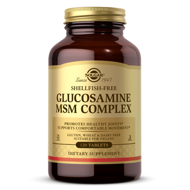 Глюкозамін та МСМ Solgar (Glucosamine & MSM) 120 таблеток