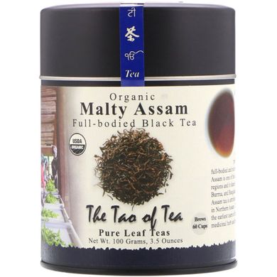 Органічний продукт, насичений чорний чай, солодовий ассам, The Tao of Tea, 3,5 унц (100 г)