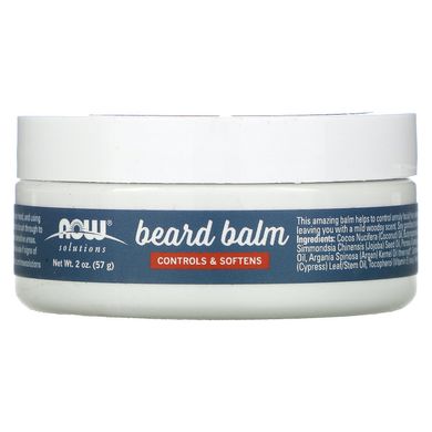 Бальзам для бороди Now Foods (Beard Balm Controls & Softens Light Woodsy) 57 г