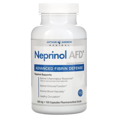 Непрінол AFD, Поліпшений захист від фібрину, Arthur Andrew Medical, 500 мг, 150 капсул