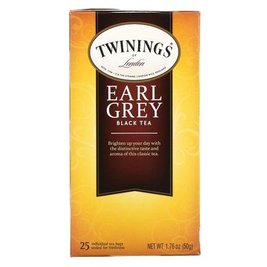 Классический чай "Эрл Грей", Twinings, 25 пакетиков, 1.76 унций (50 г) купить в Киеве и Украине
