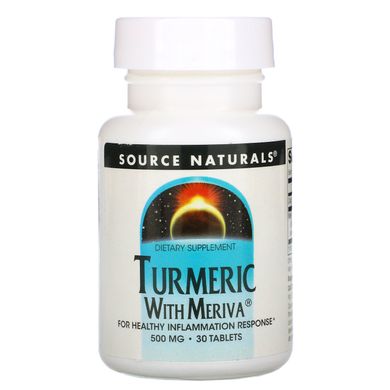 Куркума з мерівою, Turmeric with Meriva, Source Naturals, 500 мг, 30 таблеток