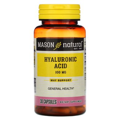Гіалуронова кислота Mason Natural (Hyaluronic Acid) 100 мг 30 капсул