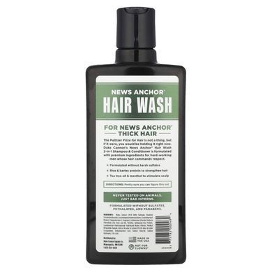 Duke Cannon Supply Co., News Anchor&reg; Hair Wash, 2 in 1 Shampoo & Conditioner, Tea Tree, Eucalyptus + Peppermint , 14 fl oz (414 ml) купить в Киеве и Украине