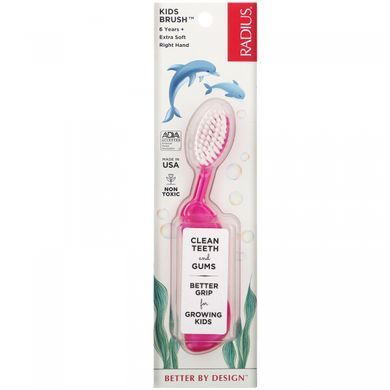 Зубна щітка для дітей рожева RADIUS (Kidz Toothbrush) 1 шт