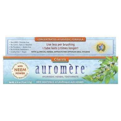 Toothpaste with sweet Ayurvedic Auromere 75 ml.