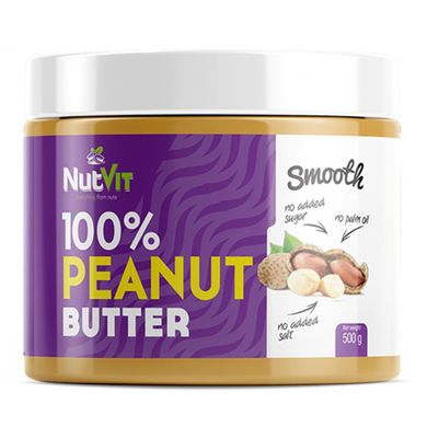 100% арахісове масло, 100% PEANUT BUTTER, NutVit, 500 г