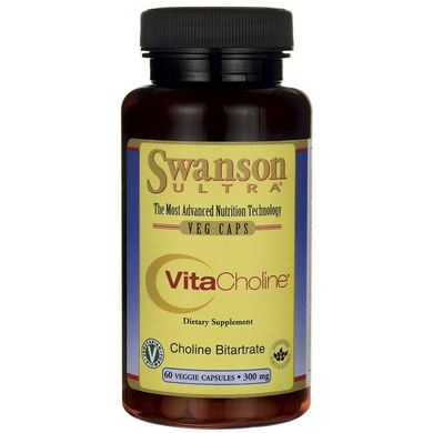 Холін, VitaCholine, Swanson, 300 мг, 60 капсул