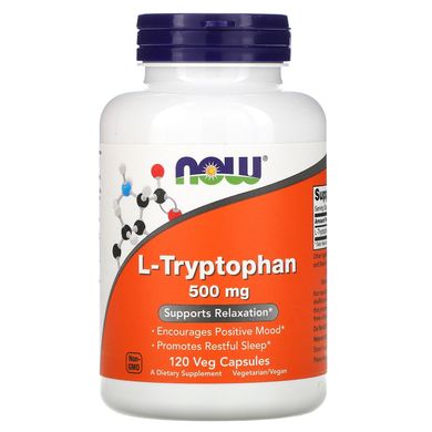 Триптофан Now Foods (L-Tryptophan) 500 мг 120 капсул