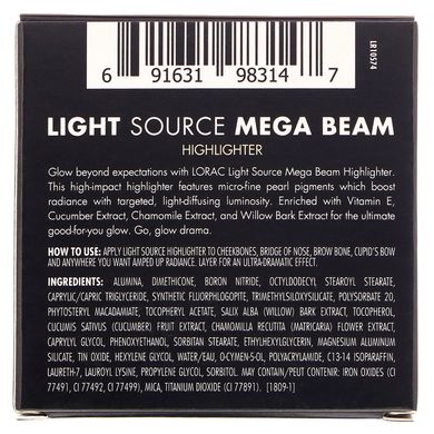 Хайлайтер Mega Beam, відтінок «Світло небес», Light Source, Lorac, 6,5 г