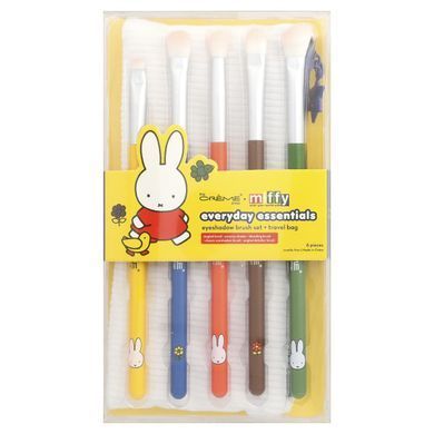 The Creme Shop, Miffy, Everyday Essentials, набор кистей для нанесения теней и сумочка, 6 шт. купить в Киеве и Украине
