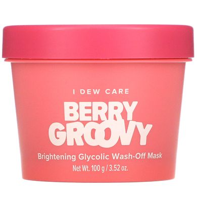 I Dew Care, Berry Groovy, що освітлює змивається гліколева маска для обличчя, 100 г (3,52 унції)