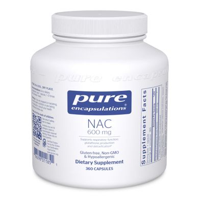 Ацетилцистеїн Pure Encapsulations (NAC N-Acetyl-l-Cysteine) 600 мг 360 капсул