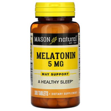 Мелатонін, Mason Natural, 5 мг, 300 таблеток