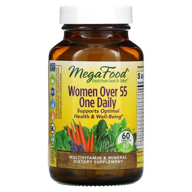 Мультивітаміни і мінерали для жінок MegaFood (55 + Women Over 55) 1 в день 60 таблеток