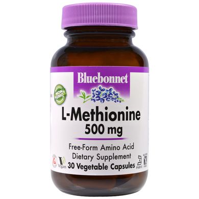 L-Метіонін Bluebonnet Nutrition (L-Methionine) 500 мг 30 капсул