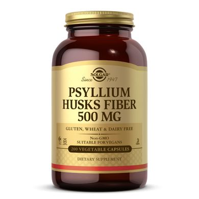 Подорожник Solgar (Psyllium Husks Fiber) 500 мг 500 капсул