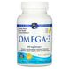 Омега-3 со вкусом лимона, Omega-3, Nordic Naturals, 690 мг, 60 желатиновых капсул фото