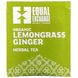 Equal Exchange, Органічний трав'яний чай з лемонграсом та імбиром, без кофеїну, 20 чайних пакетиків, 1,05 унції (30 г) фото