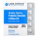 Для дітей, пробіотик для щоденного застосування, натуральний ягідний ароматизатор, Lake Avenue Nutrition, 5 млрд КУО, 30 жувальних таблеток фото