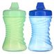NUK, First Essentials, жорсткий носик Fun Grips, синій/зелений, від 12 місяців, 2 чашки 10 унцій (300 мл) фото