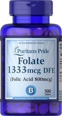 Фолієва кислота, Folic Acid, Puritan's Pride, 800 мкг, 50 таблеток