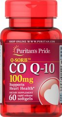Коэнзим Q-10 Q-SORB ™, Q-SORB™ Co Q-10, Puritan's Pride, 100 мг, 60 капсул купить в Киеве и Украине
