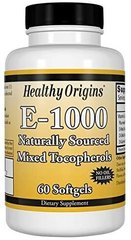 Вітамін E Healthy Origins (Vitamin E) 1000 МО 60 капсул
