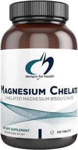 Designs for Health Magnesium Bisglycinate Chelate (Magnesium Chelate) 120 Tablets