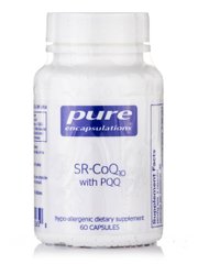 Коэнзим Q10 c пирролохинолинхиноном Pure Encapsulations (SR-COQ10 with PQQ) 100 мг/20 мг 60 капсул купить в Киеве и Украине