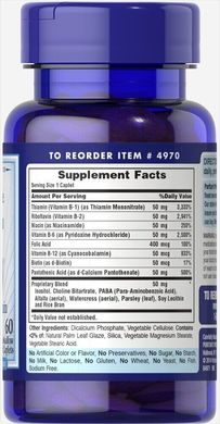 Вітамін B-50® Комплексний реліз за часом, Vitamin B-50® Complex Timed Release, Puritan's Pride, 50 мг, 60 таблеток
