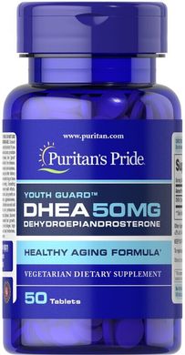 Засіб для продовження молодості ДГЕА, DHEA, Puritan's Pride, 50 мг, 50 таблеток