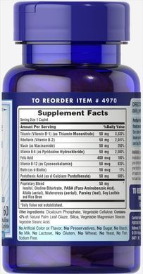 Vitamin B-50&reg; Complex Timed Release, Vitamin B-50&reg; Complex Timed Release, Puritans Pride, 50 mg, 60 tablets.