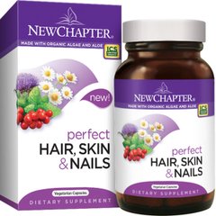 Добавка для волосся, шкіри і нігтів, Perfect Hair Skin and Nails, New Chapter, 30 вегетаріанських капсул