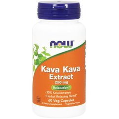 Травяная добавка Кава Кава Now Foods (Kava Kava) 250 мг 60 вегетарианских капсул купить в Киеве и Украине