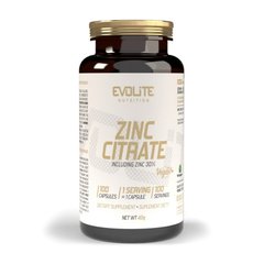 Zinc Citrate Evolite Nutrition 100 veg caps купить в Киеве и Украине